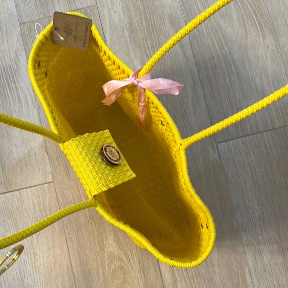 Yellow Woven Tote Bag - Picture 3 of 3